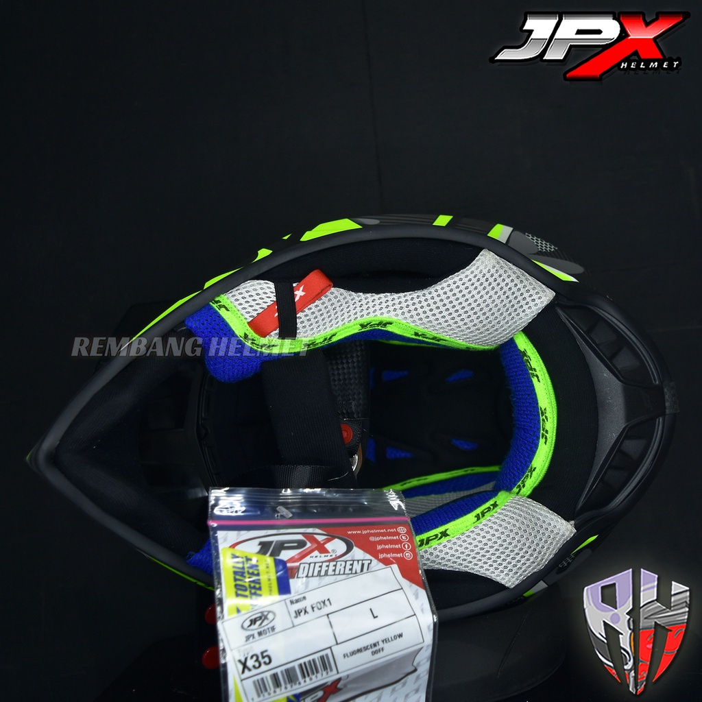 HELM JPX CROSS_FOX1 X35 - YELLOW DOFF PAKET GANTENG GOOGLE SNAIL HELM JPX KLX ORIGINAL HELMET MOTO TRAIL SUPERMOTO HELM FULL FACE MOTO CROSS TERBAIK-4
