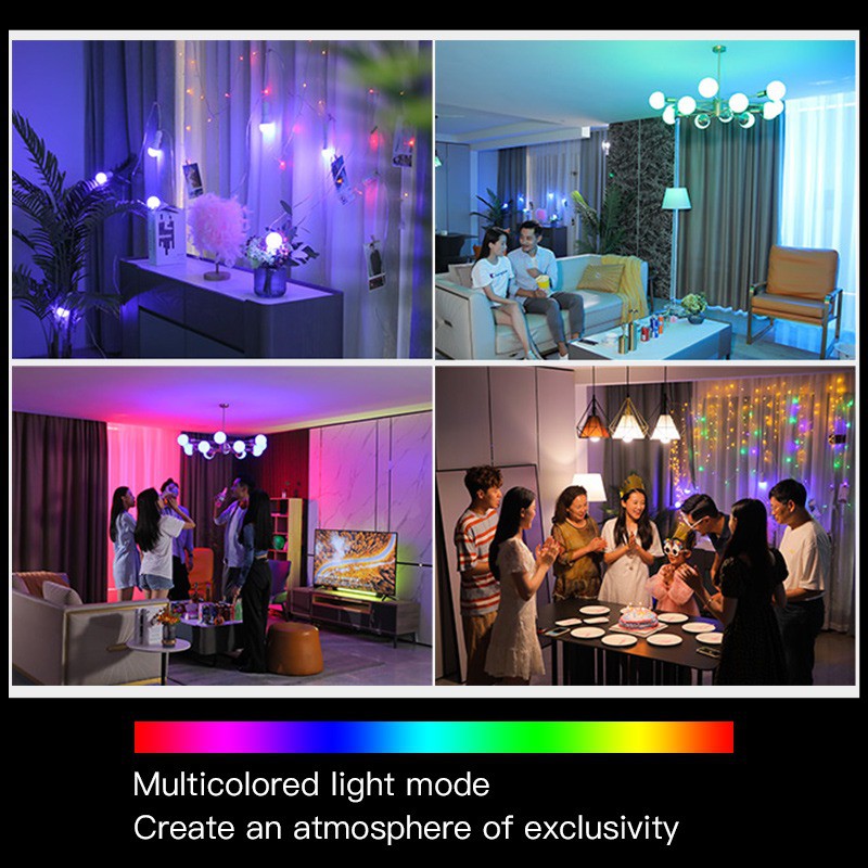 Lampu Bohlam Speaker Musik Bluetooth 2 in 1 Warna RGB