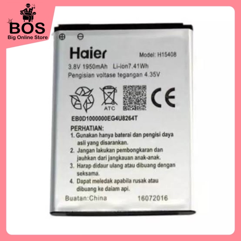 BOS - Battery HP Smartfren Andromax A Haier H15408 | Batre BT Baterai