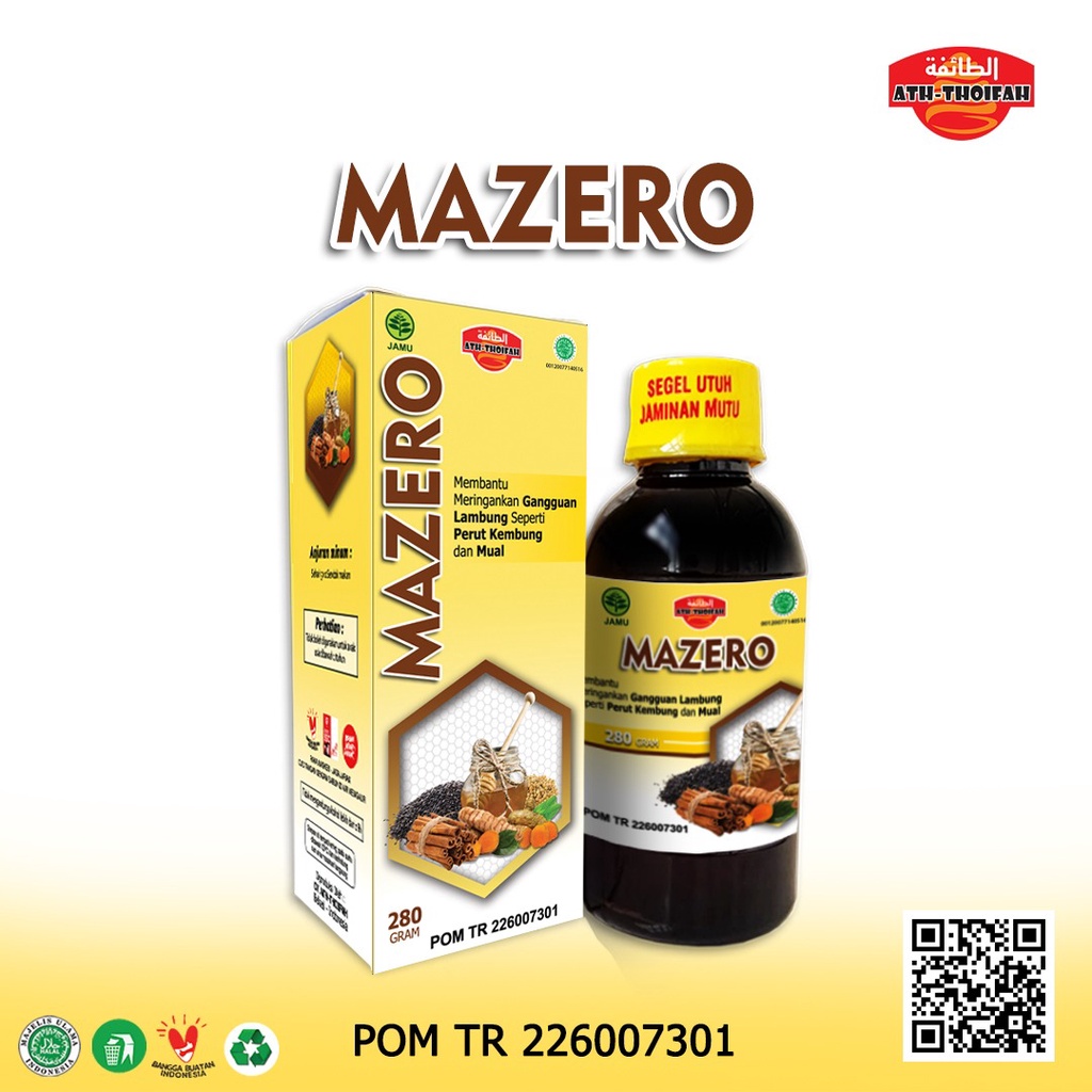 

MAZERO ath thoifah Obat Gerd Maag / Lambung Kembung / Pencernaan 280 gr