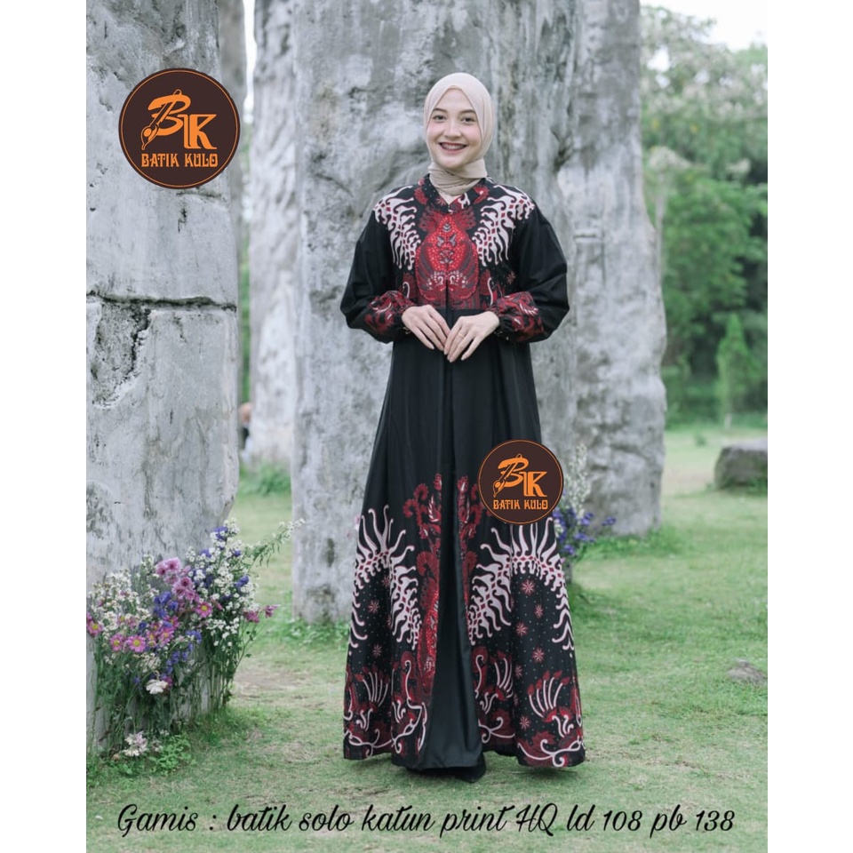 [NEW ARRIVAL] Free Ongkir Gamis Batik Jumbo Modern Premium Tersdia Berbagai Pilihan Motif- Gamis All