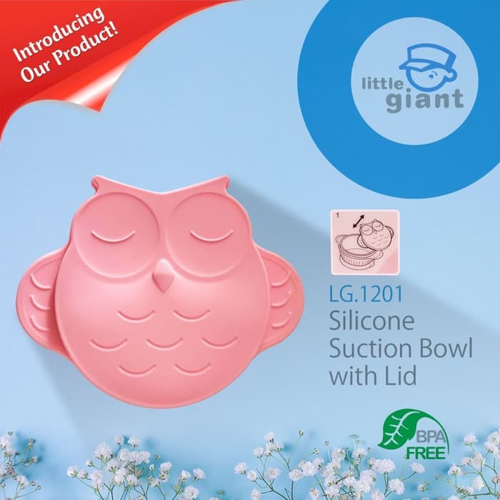 Little giant silicone suction bowl with lid