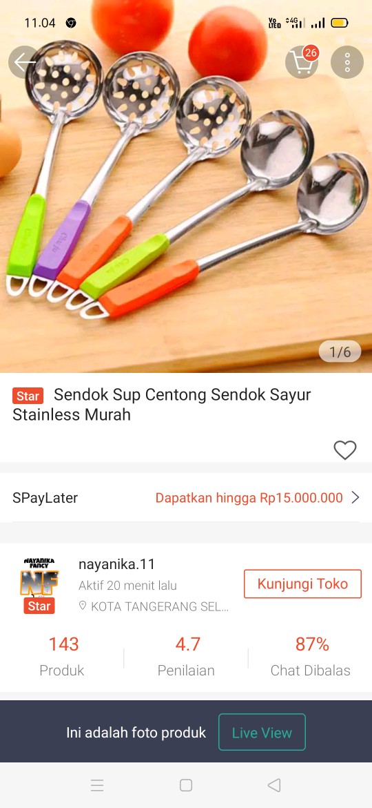 Alat Masak Murah Stainless Sendok Sup Centong Saringan Peralatan Masak Perlengkapan Dapur