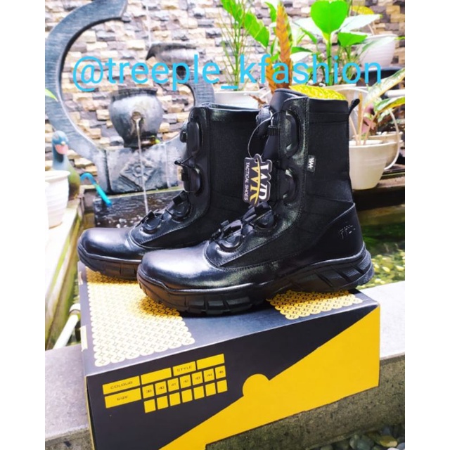 WR Sepatu PDL brimob,TNI, POLRI dan satpol PP tali putar dan perlengkapan lain-lain