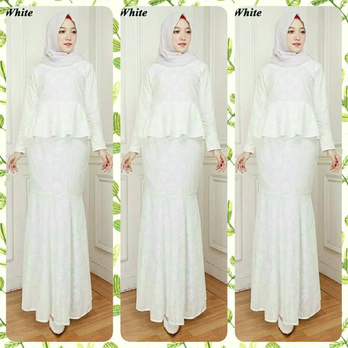 Gamis Brukat Peplum Raisha