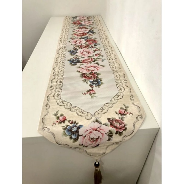 Table Runner Belgie 35x180 cm Mewah Impor European Style