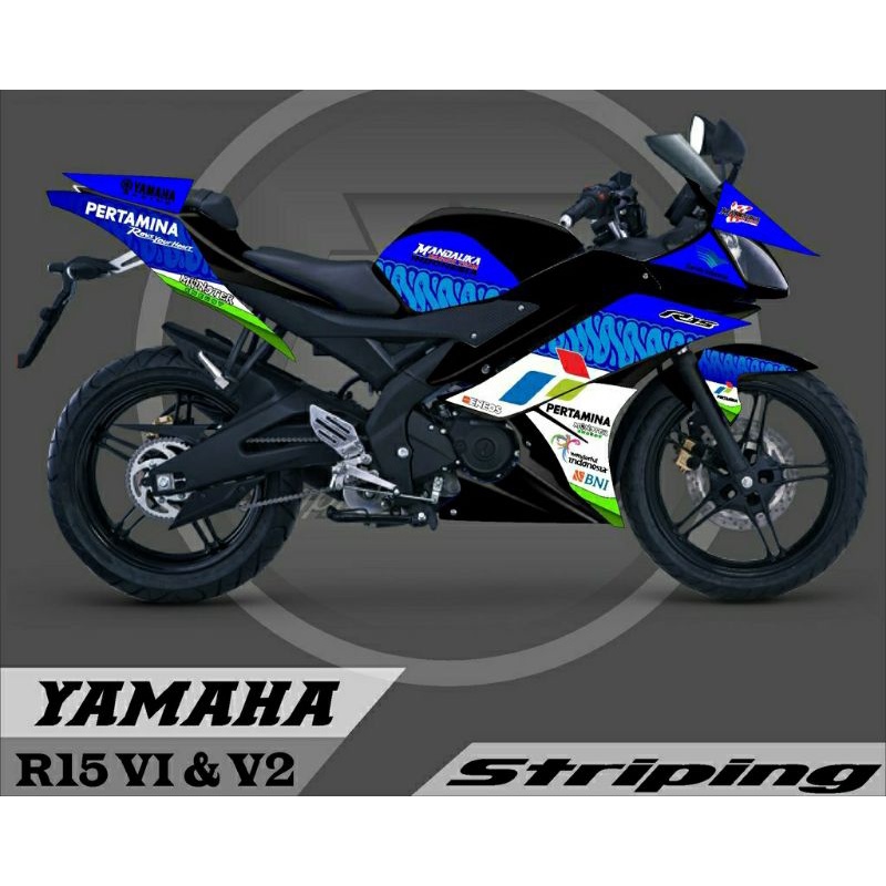 Striping Sticker Stiker R15 V2 Mandalika Racing Team