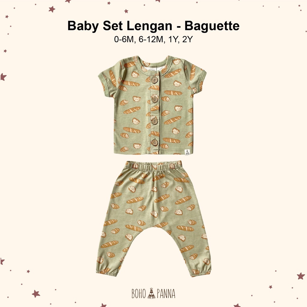 BOHOPANNA Baby Set Lengan MOTIF - Setelan Bayi