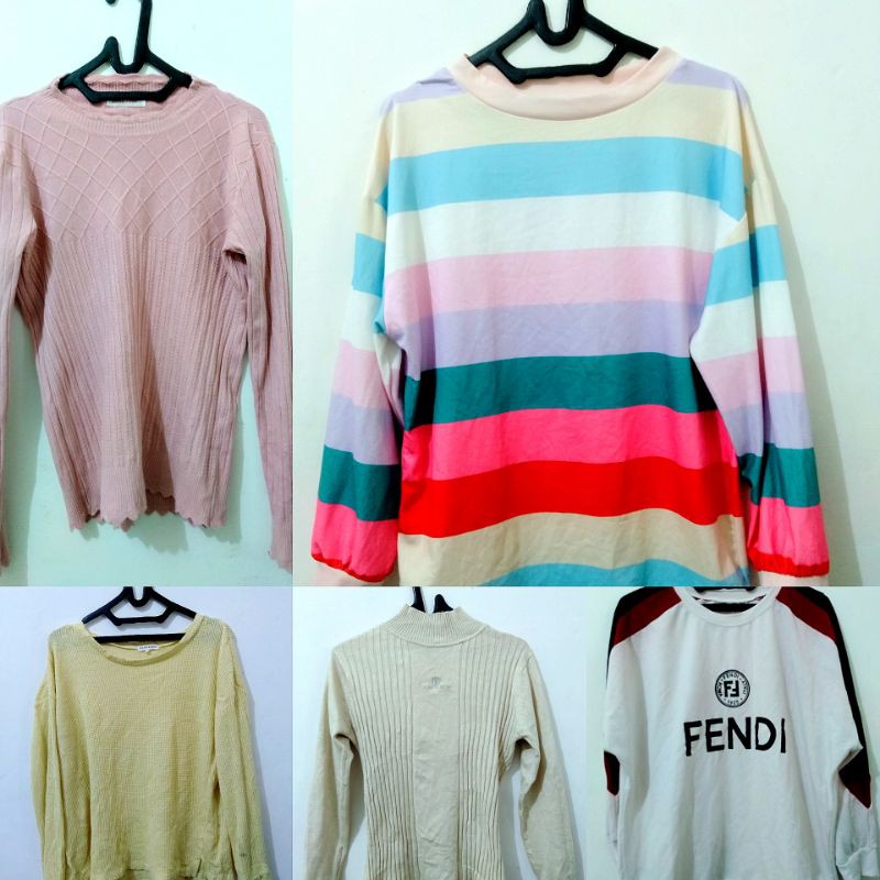 preloved switer lidi & crewneck fendi