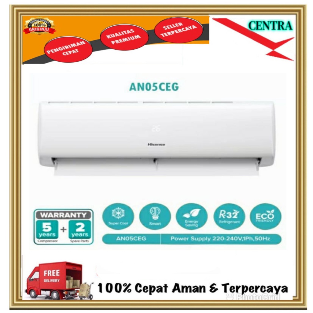 Hisense AC 1/2 PK AN05CEG SUPER COLL R32 - 05CEG-Unit Only