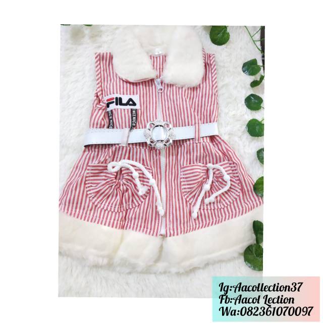 Dress bulu anak