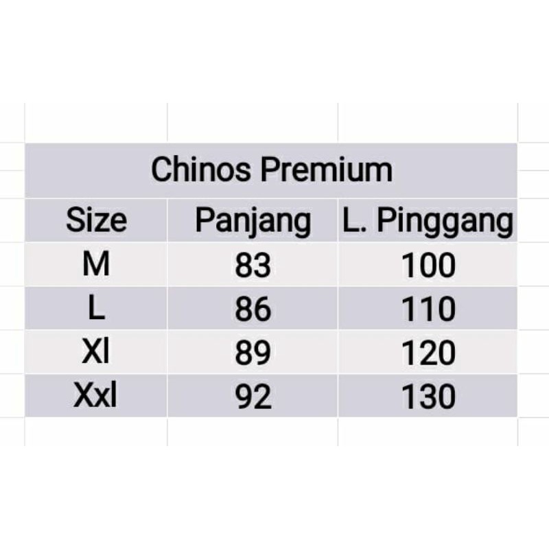 Sirwal Chinos Dewasa Premium  celana panjang pria