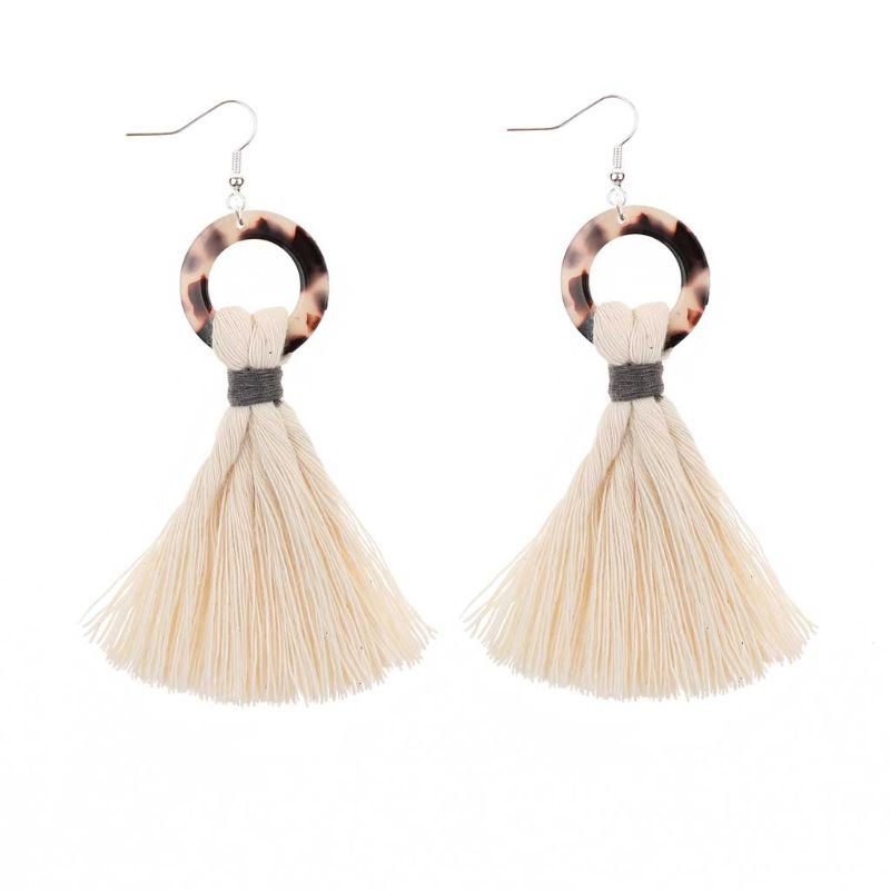 SIY  Fashion Vintage Women Boho Bohemian Earrings Long Tassel Fringe Dangle Earrings