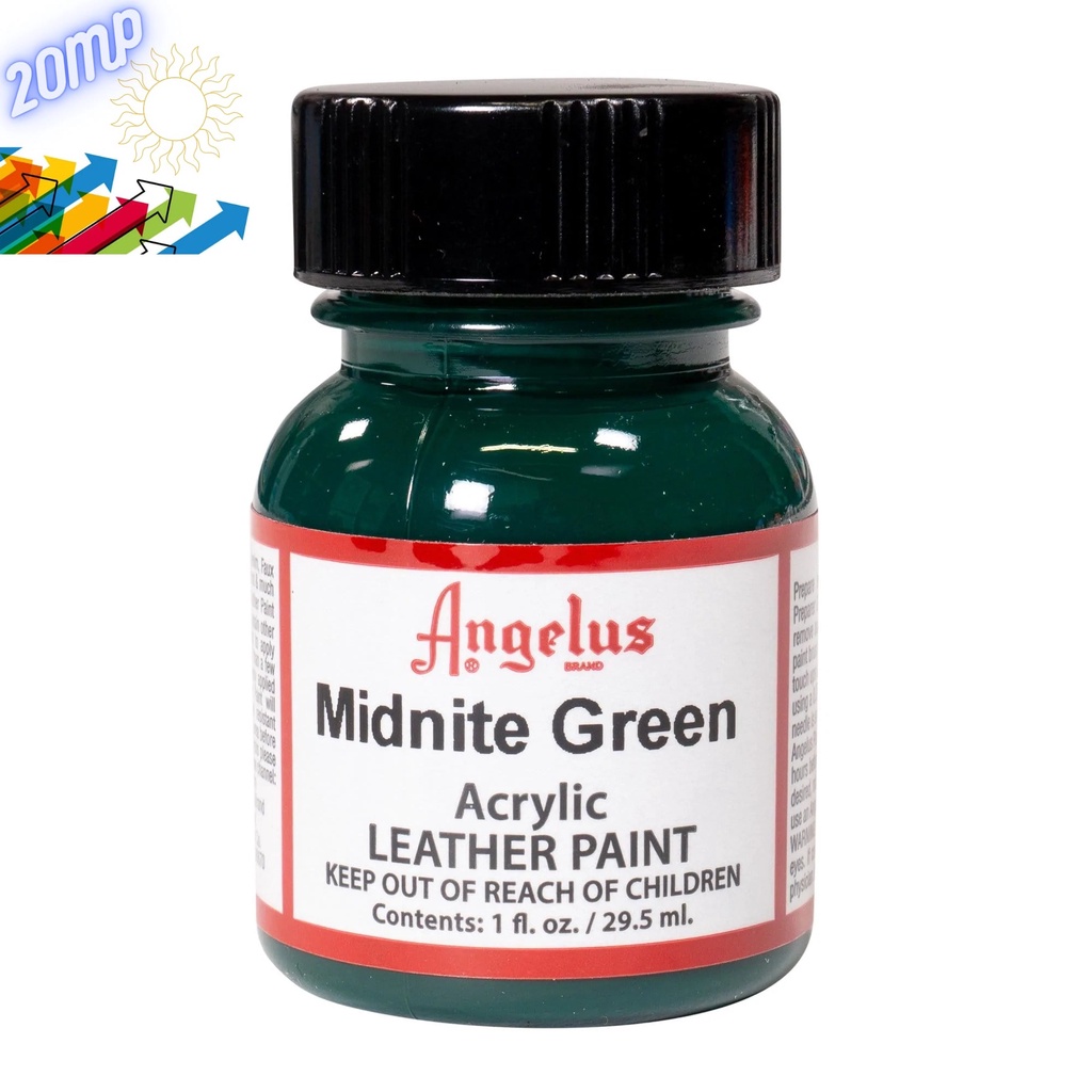 

Angelus Midnite Green Leather Paint Cat Bahan Kulit Sepatu Tas Jaket Dll USA
