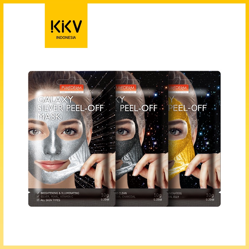 KKV - PUREDERM Galaxy Long-lasting Black Peel-off Mask 1pcs 10g Facial Skincare