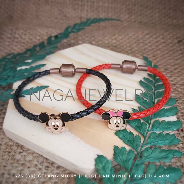 GELANG ANAK/BABY TALI MICKI MINI EMAS KADAR 375
