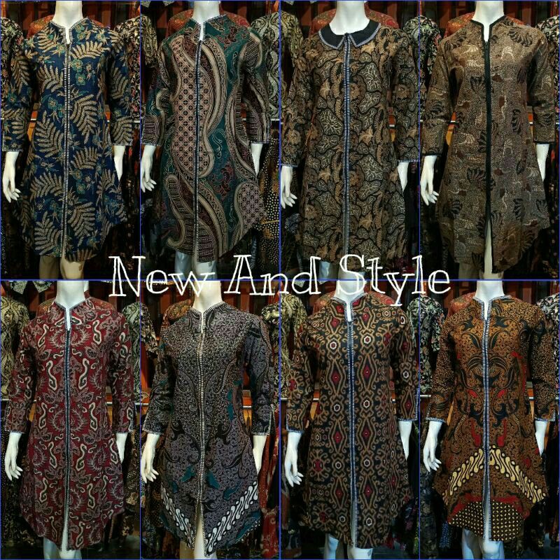 [BISA COD] BAJU TUNIK BATIK TRADISIONAL ZIPPER ATASAN WANITA DISTRO TERLARIS