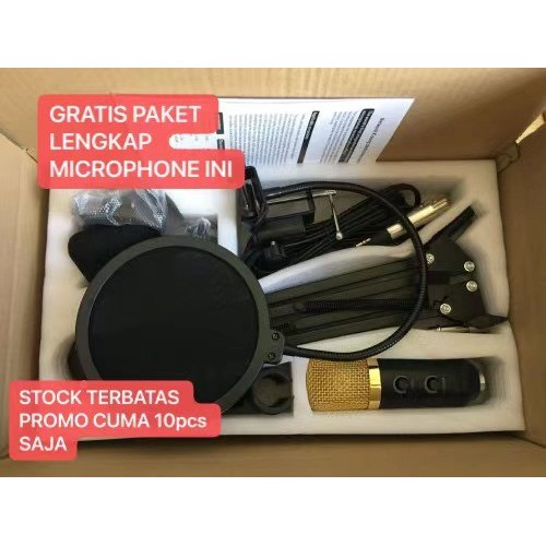 MIC-005 PAKET E SOHA K1 Sound Card Live Condenser Free Microphone Prof