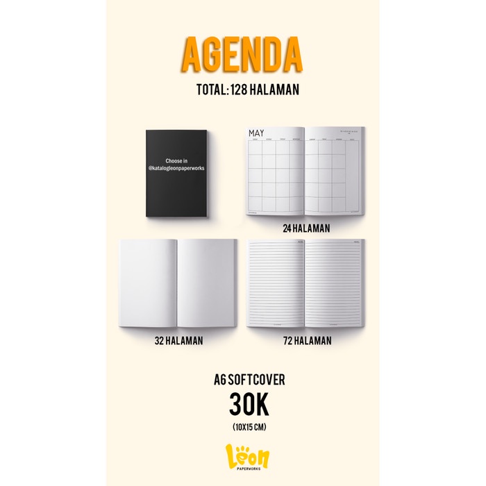 

[RESTOCK] Notebook Agenda, Polos dan dotted Journal by Me - A6 Soft Agenda