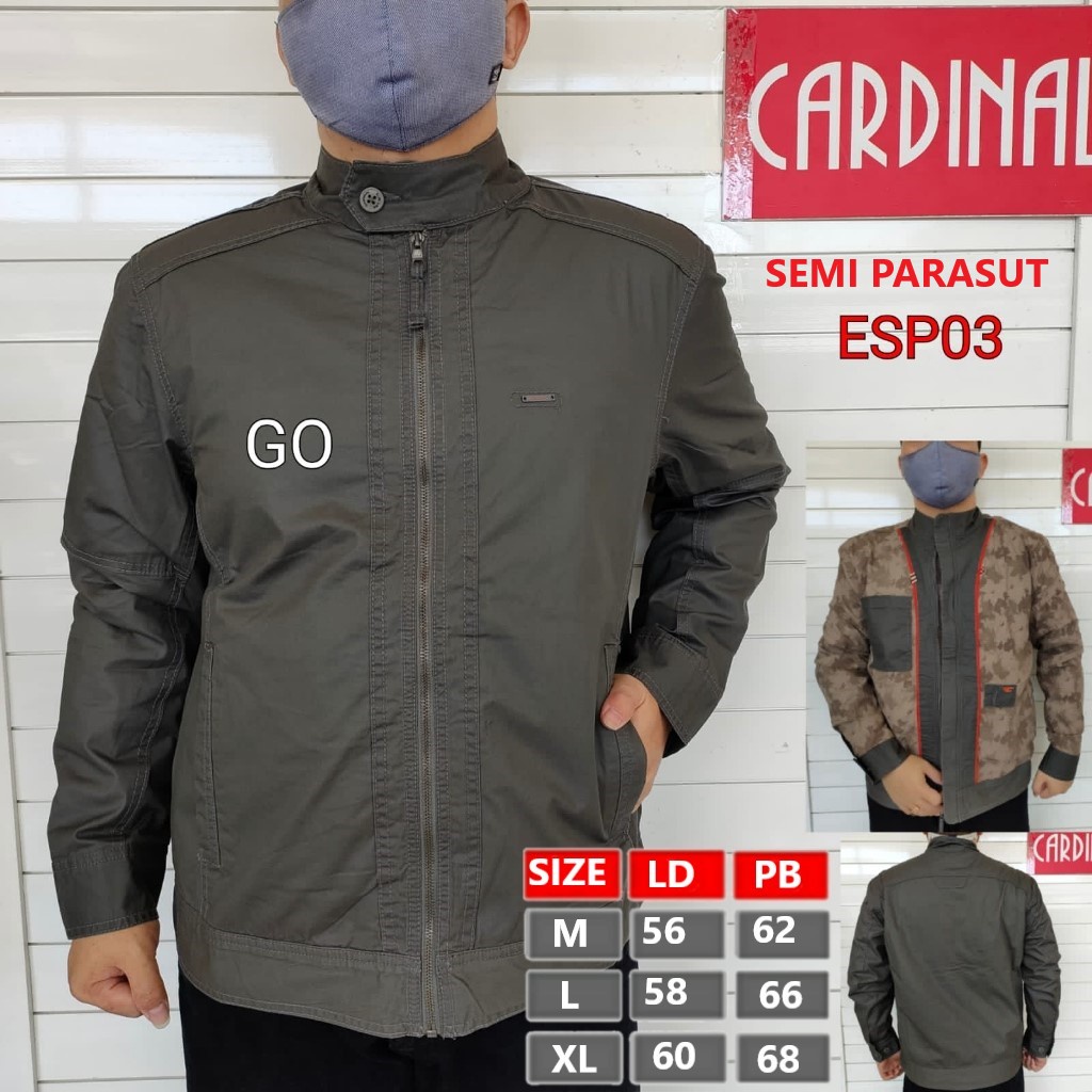 gof JSA CARDINAL JAKET SEMI PARASUT Casual Cowok Jaket Pria Terbaru Cardinal Original