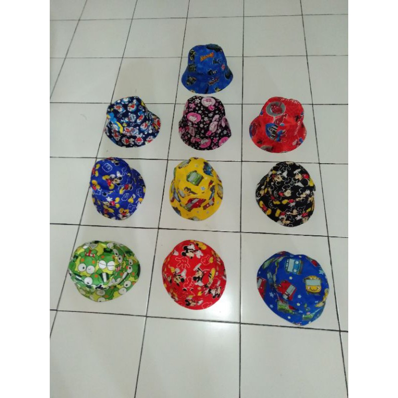 TOPI ANAK  BUCKET HAT  BUCKET ANAK  BUCKET KARTUN