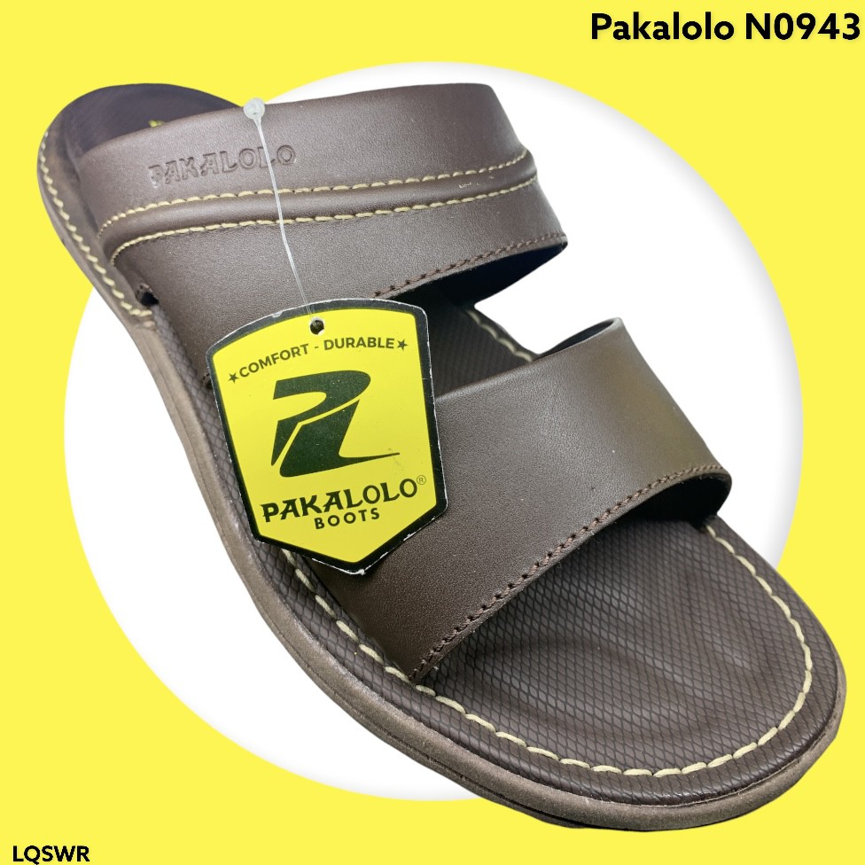 Sandal Pakalolo N0943 Brown - Sandal Pria - Sandal Cowok - Sandal Kulit - Sandal Keren - Sandal Bagu