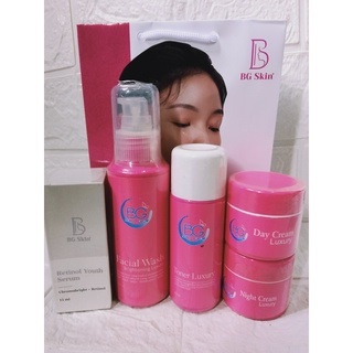 BG SKIN LUXURY WHITENING PAKET + SERUM RETINOL BG SKIN / BEAUTY GLOW LUXURY PAKET WHITENING + SERUM 