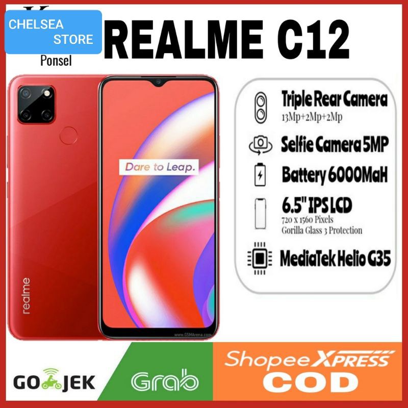 REALME C12 RAM 2/32GB BARU GARANSI RESMI 1 TAHUN MURAH