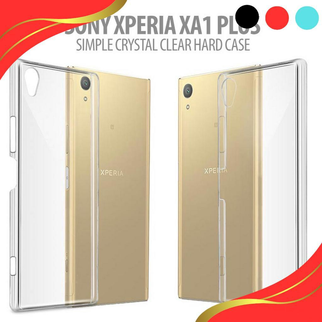 HEBOH Sony Xperia XA1 Plus Dual  XA1 Plus  Simple Crystal Clear Hard Case