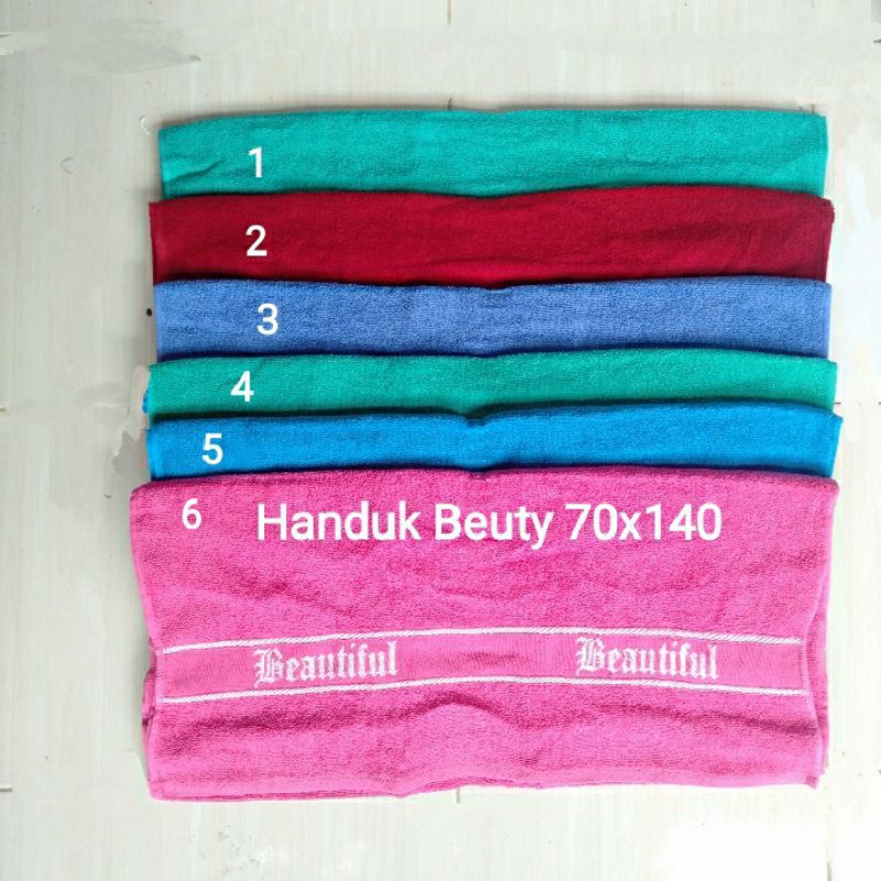 Handuk dewasa merk beuty / Handuk mandi dewasa 70x140