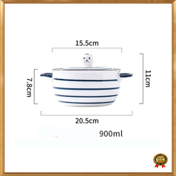 GS8 Mangkok Keramik Bowl Japanese Style Model Stripe TY-745 FANCITY White Murah