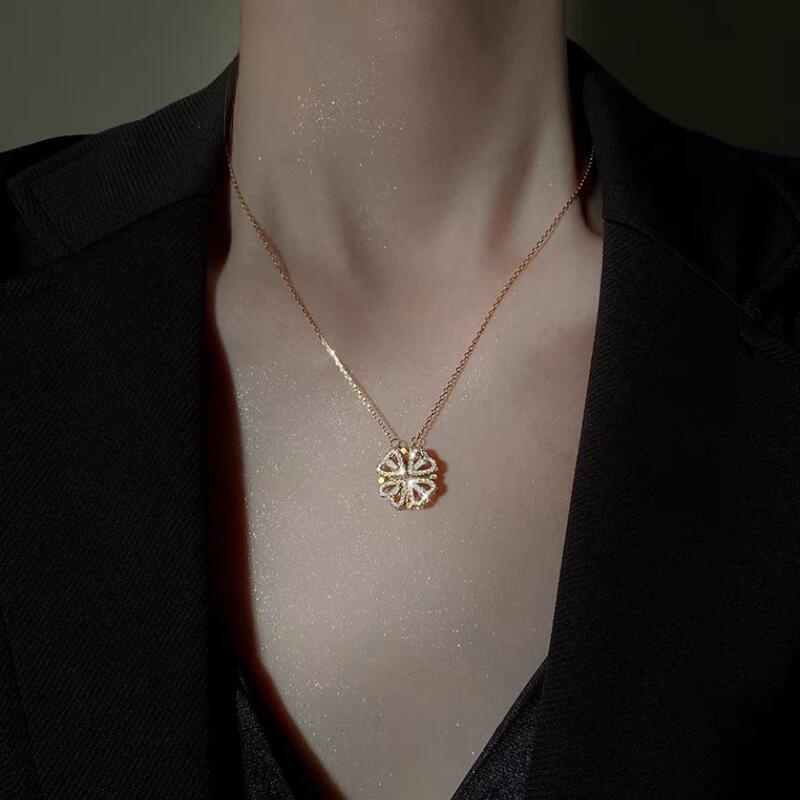 Kalung Liontin Zircon Inlaid Untuk Wanita