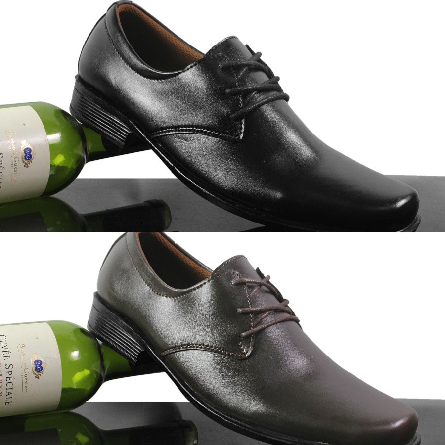 Best Product - Sepatu Pantofel Chester Hitam Coklat Pria Tali Pendek Formal Kerja Kantor