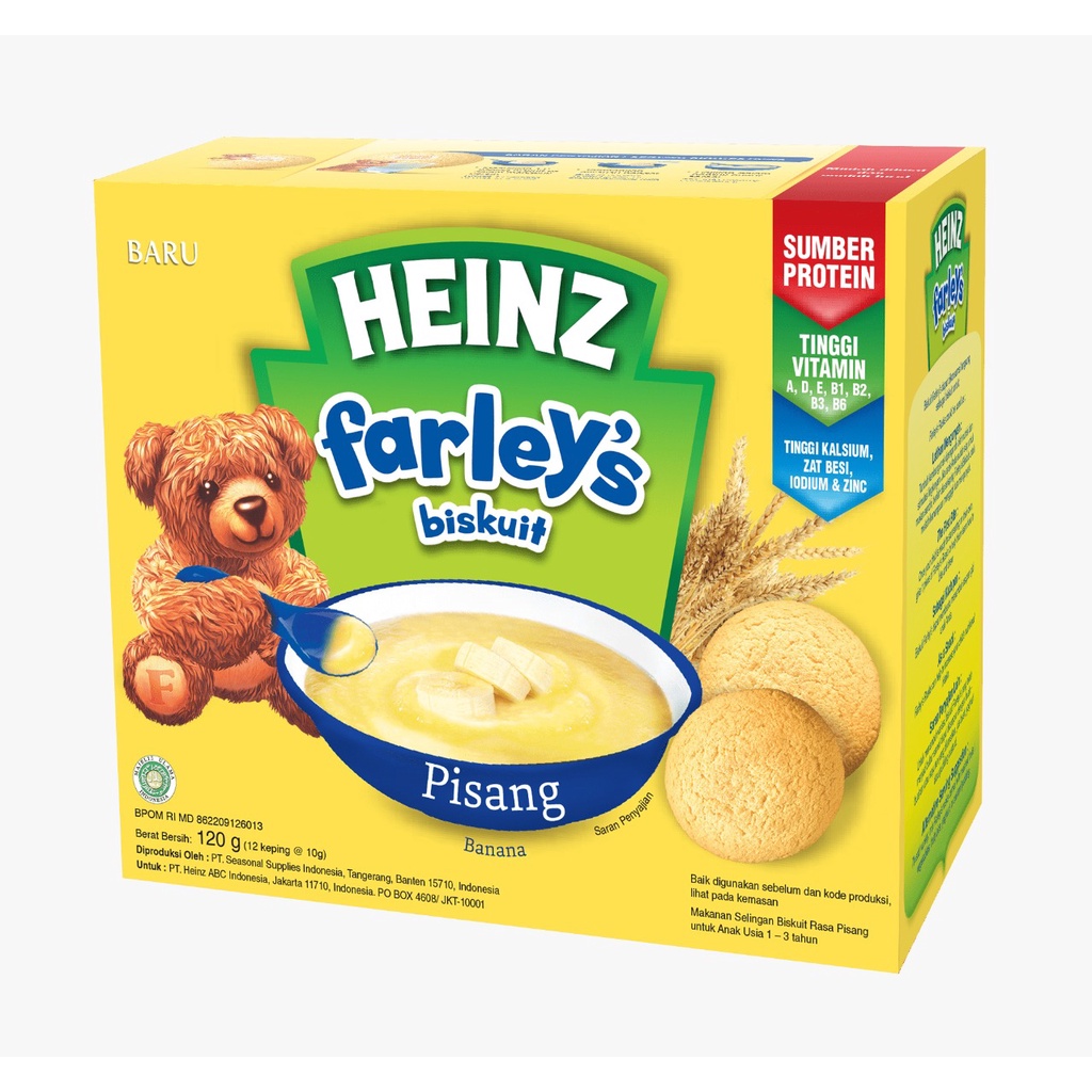 Heinz Farley's Biskuit Bayi 120gr / Heinz Farley Biskuit / Biskuit Bayi / Babylexx