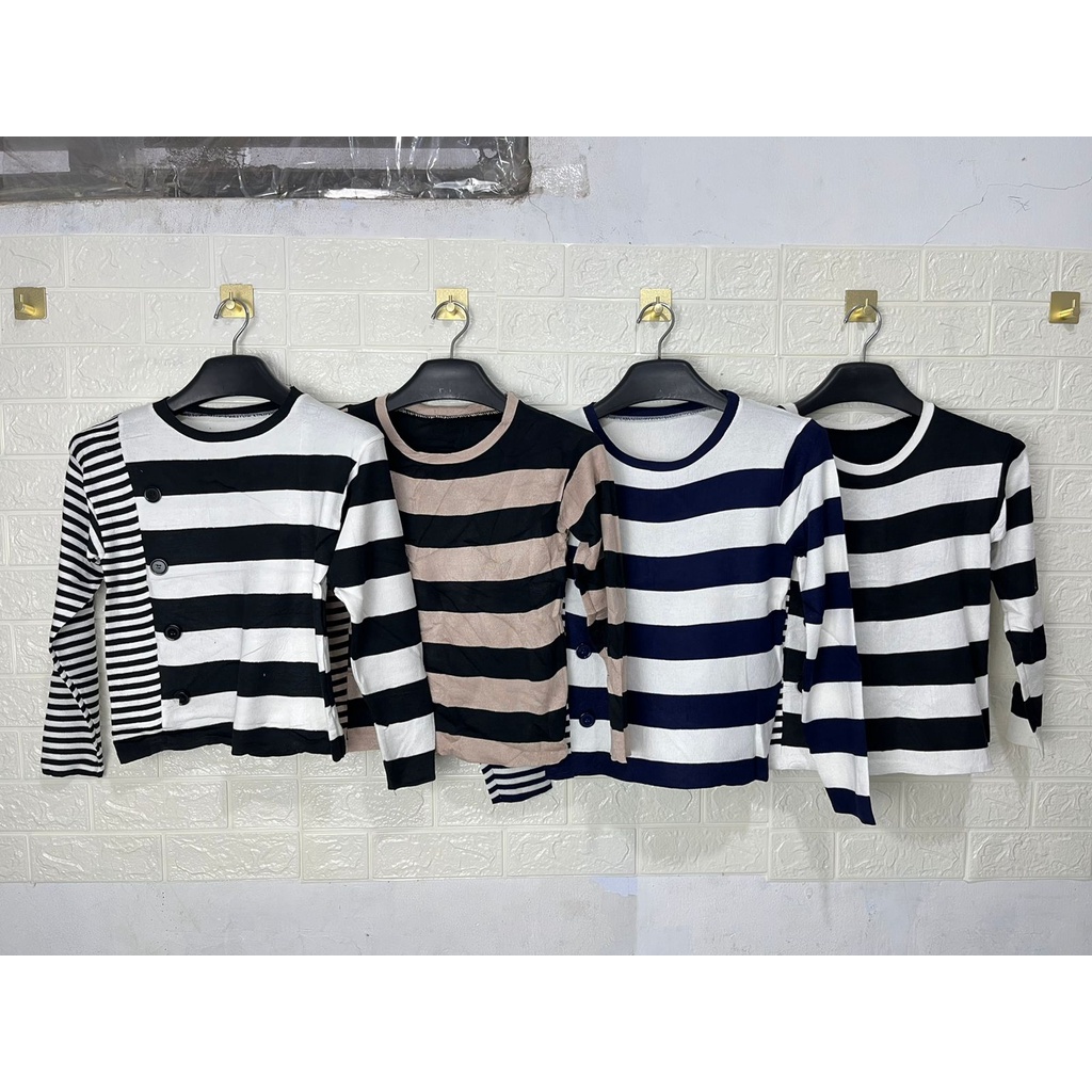 54107 ATASAN RAJUT KNIT salur TALI TEBAL KOREAN IMPORT