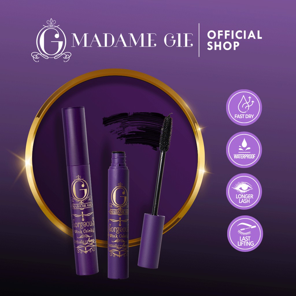 Madame Gie Gorgeous Wink Celebs Beauty Long Mascara - MakeUp Maskara Waterproof