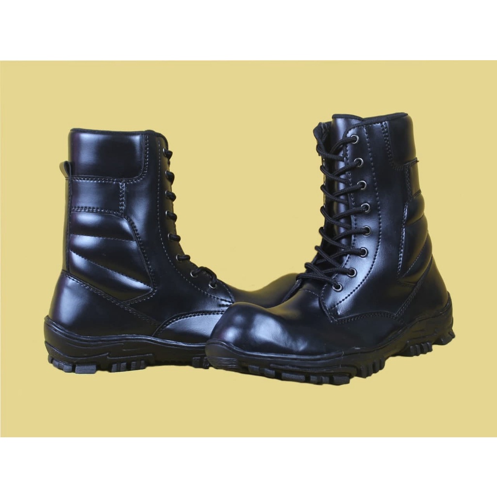 Sepatu Boots Safety Pria PDL TNI POLRI SATPAM SECURITY Kickers Formal Kerja Dinas PDH PDL Dishub Lap