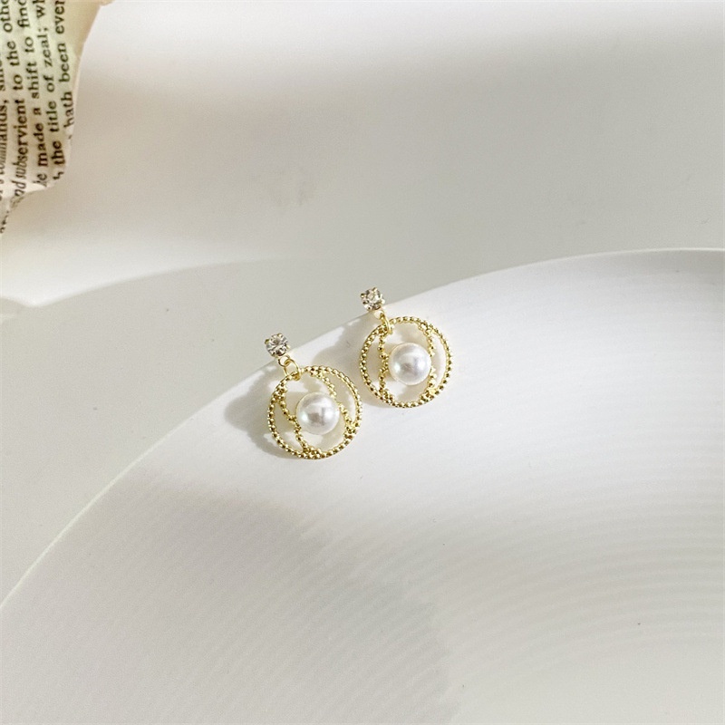 Anting Mutiara Bahan S925 Silver Needle Untuk Wanita