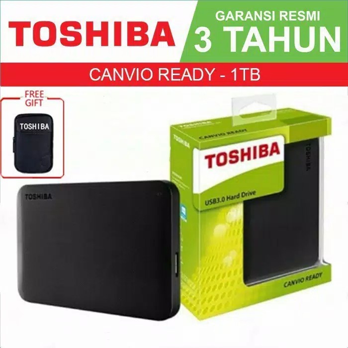 TOSHIBA CANVIO BASIC 1TB 2TB USB 3.0 HDD EXTERNAL HARDISK GARANSI 3TH