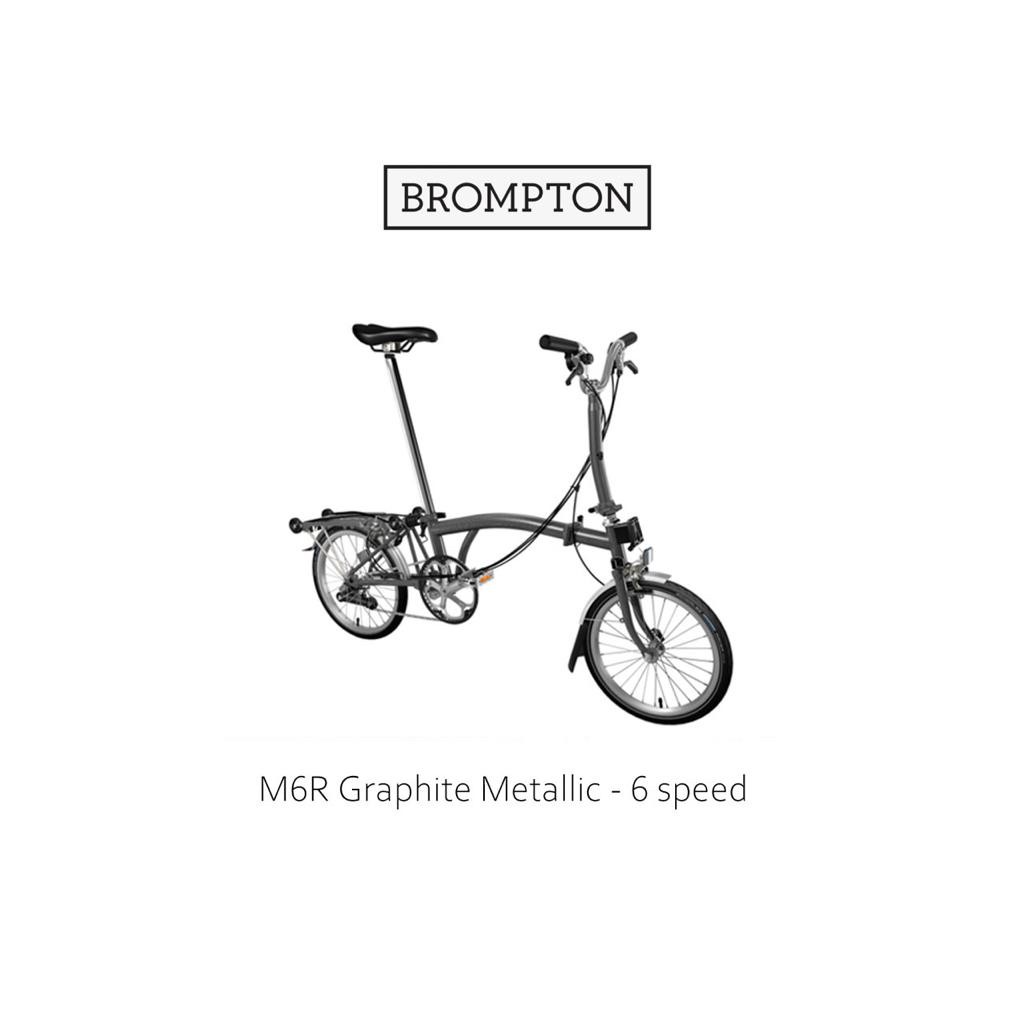 [SOLD] Brompton M6R Metallic Graphite BNIB. Sepeda lipat, brand new in box