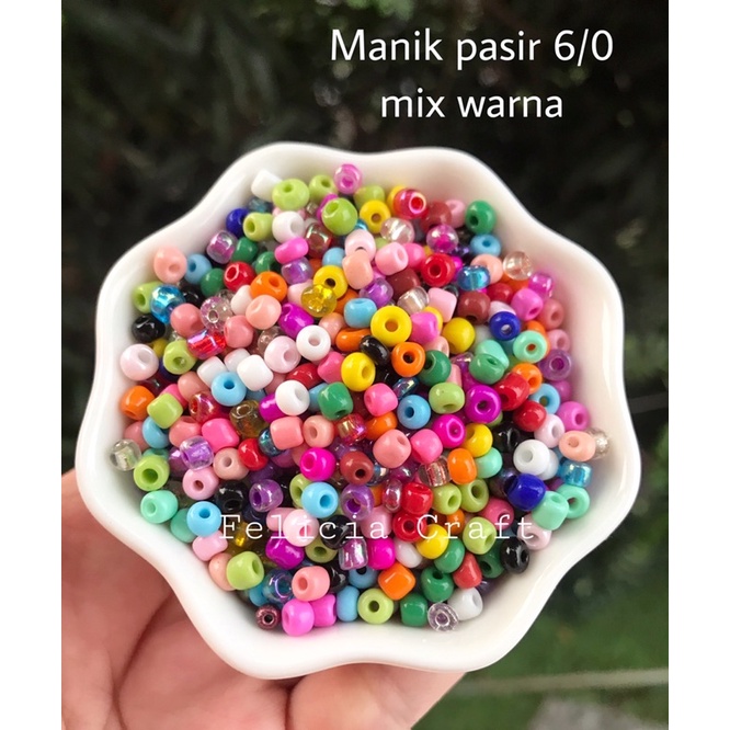 20gram Manik pasir 6/0 8/0 11/0 mix warna