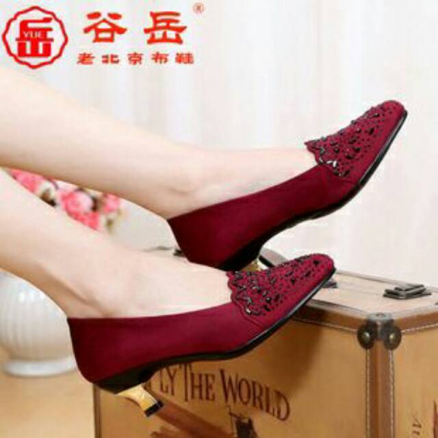 High heels pantopel suede manik js 13