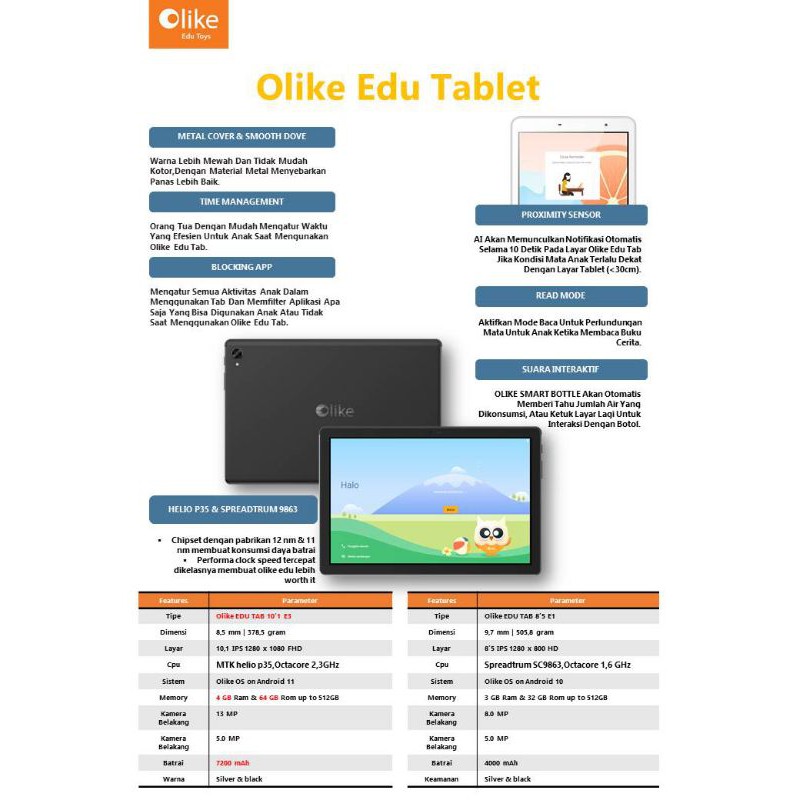 OLIKE EDU TAB 8INCH ORI