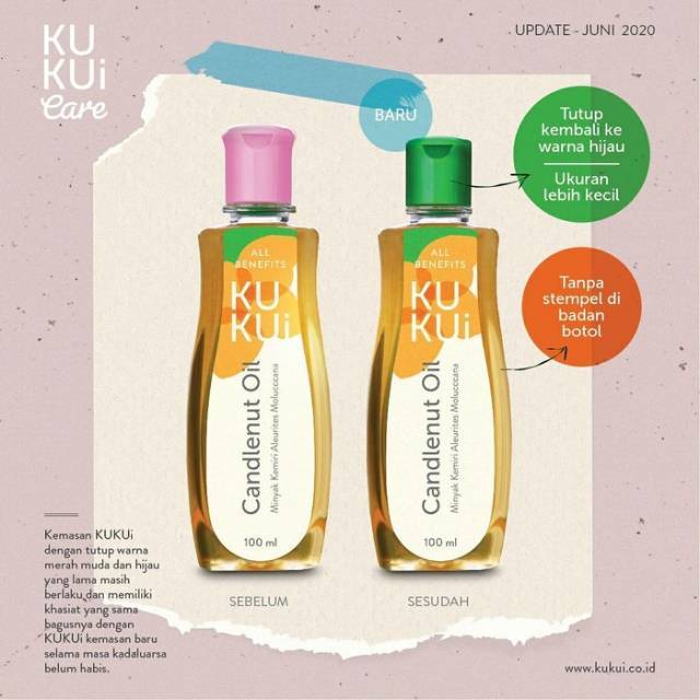 Minyak Kemiri KuKui (Candlenut Oil Hair Treatment) Pelebat Penghitam Penyubur Rambut