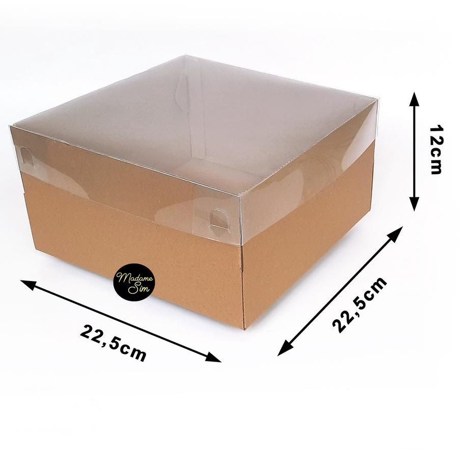

Flash Sale - BOX MIKA - DUS KUE - KOTAK - KARDUS 22 x 22 x 12 CM ISI 10 PCS