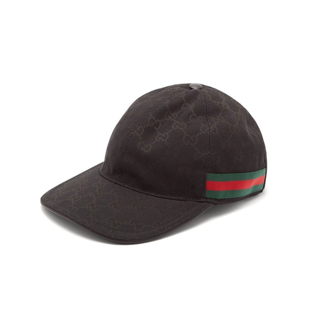 GG Web Stripe GG-logo Baseball Cap Black 100% Authentic