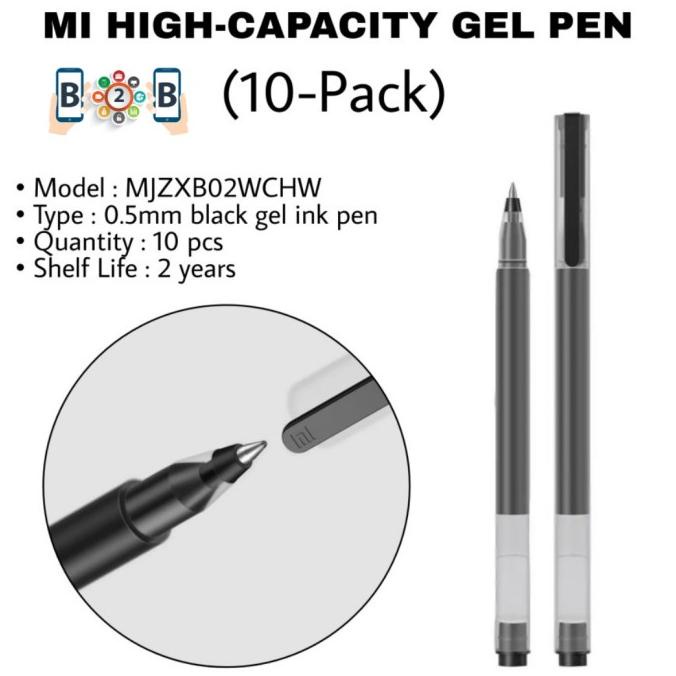 

BAYAR DITEMPAT Mi GEL PEN 10 Pcs - Mi High Capacity GelPen (10-Pack) Pulpen Pena/PULPEN GEL/PULPEN LUCU/PULPEN 1 PACK/PENSIL WARNA/PENSIL 2B/PENGHAPUS JOYKO/PENGHAPUS LUCU/RAUTAN PENSIL PUTAR/RAUTAN ELEKTRIK/SPIDOL WARNA/SPIDOL PERMANEN/SPIDOL