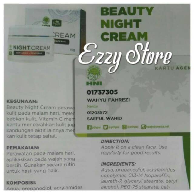 Beauty Night Cream HNI HPAI