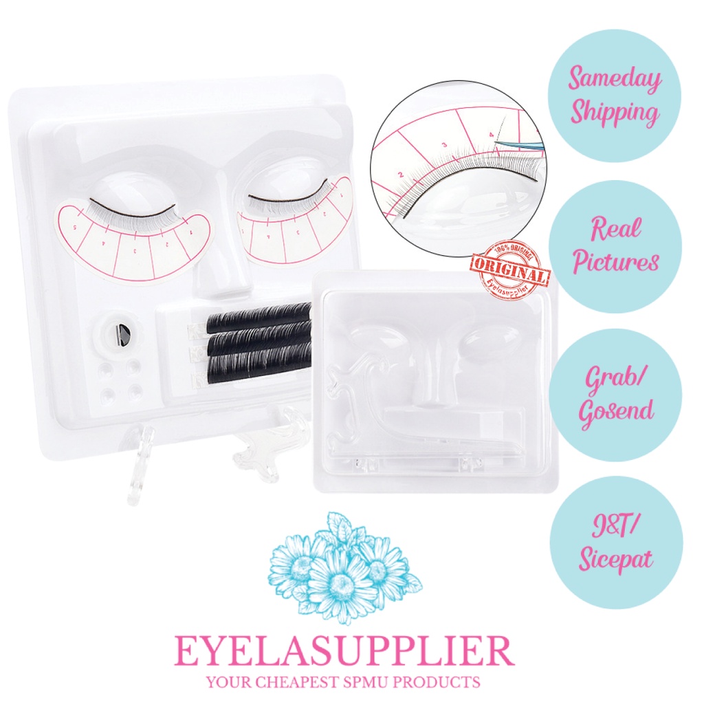 Alat Latihan Praktek Eyelash Extension Face Plastic Training Practice Tools Pasang Bulumata Palet Manekin Mannequin