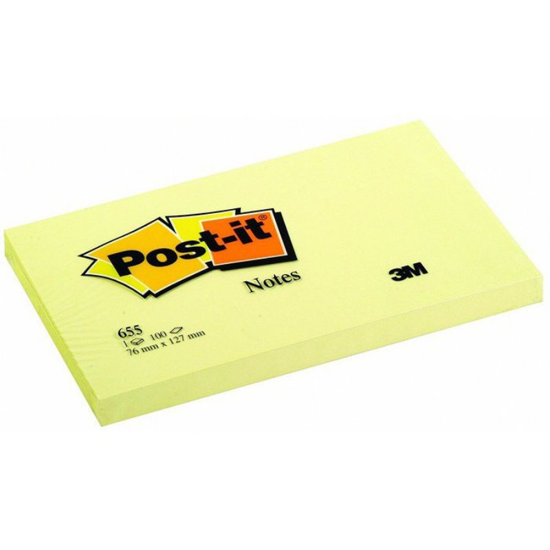 

Post It- Notes 3M 655 Yellow 76mmx127mm